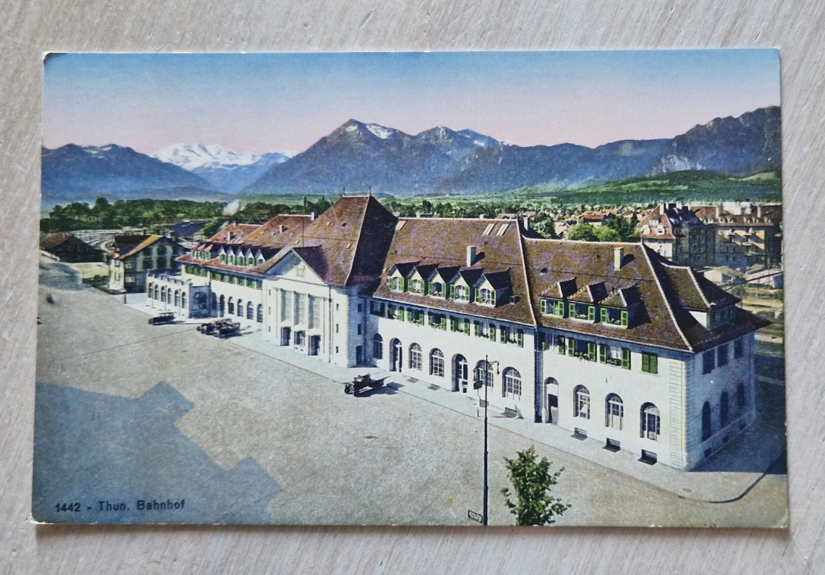 Cartoline postali: alte AK Bahnhof Thun – Usato da Ebikon venduto da Donar50