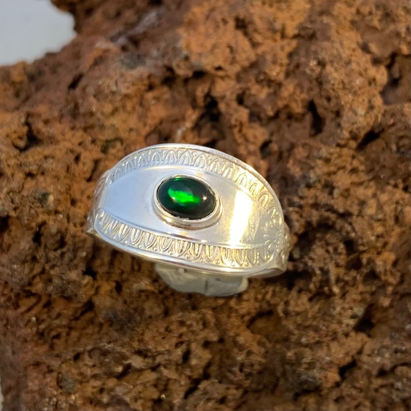 Anelli: Silberring Espresso con nero Opale Gr.58 – Nuovo (secondo la descrizione) da Thun venduto da Svonskj 1