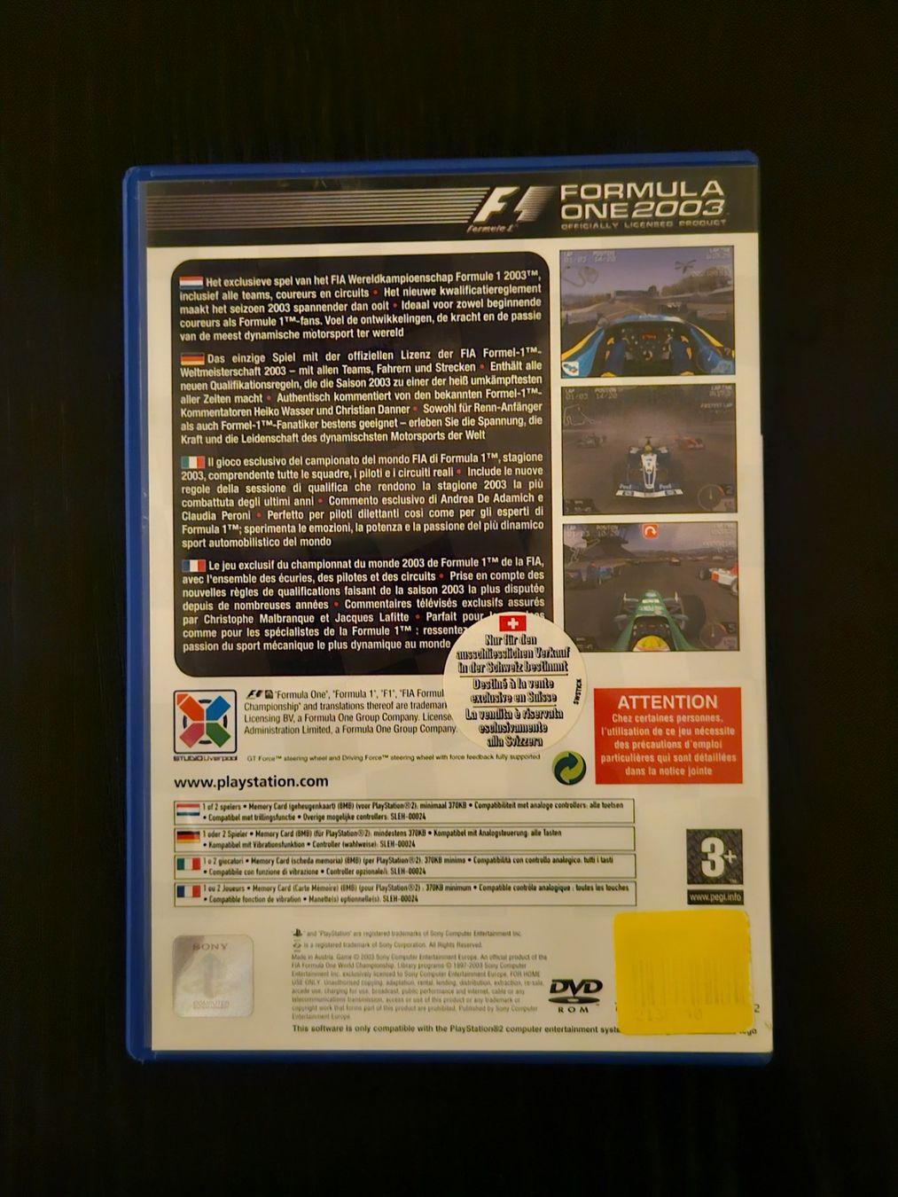 Sony Giochi: Formula One 2003 (PS2) – Usato da Zürich venduto da sodamnme 2