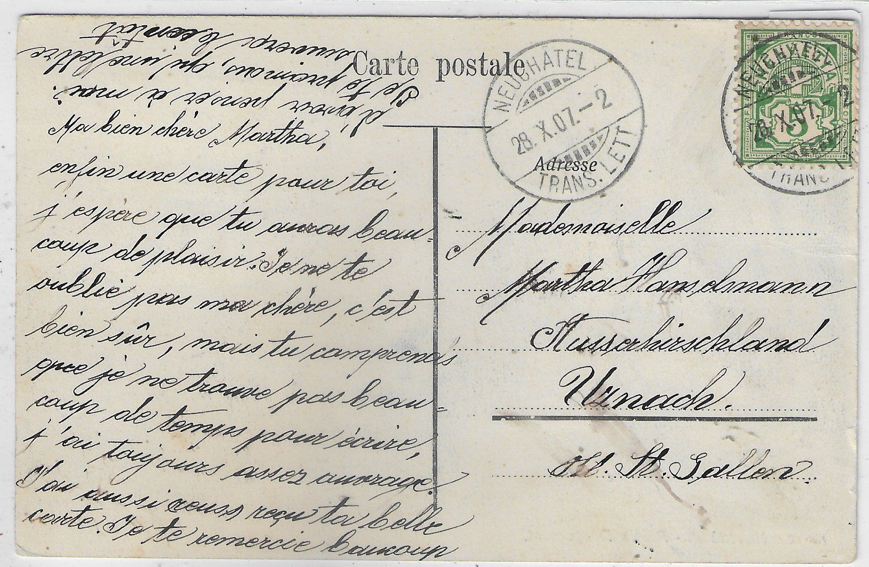 Cartoline postali: Neuchatel - Palais Rougemont – Usato da Ettingen venduto da Kartenplanet 1