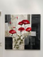 Mohnblumen Art - Oelbild auf Leinwand - 100x100