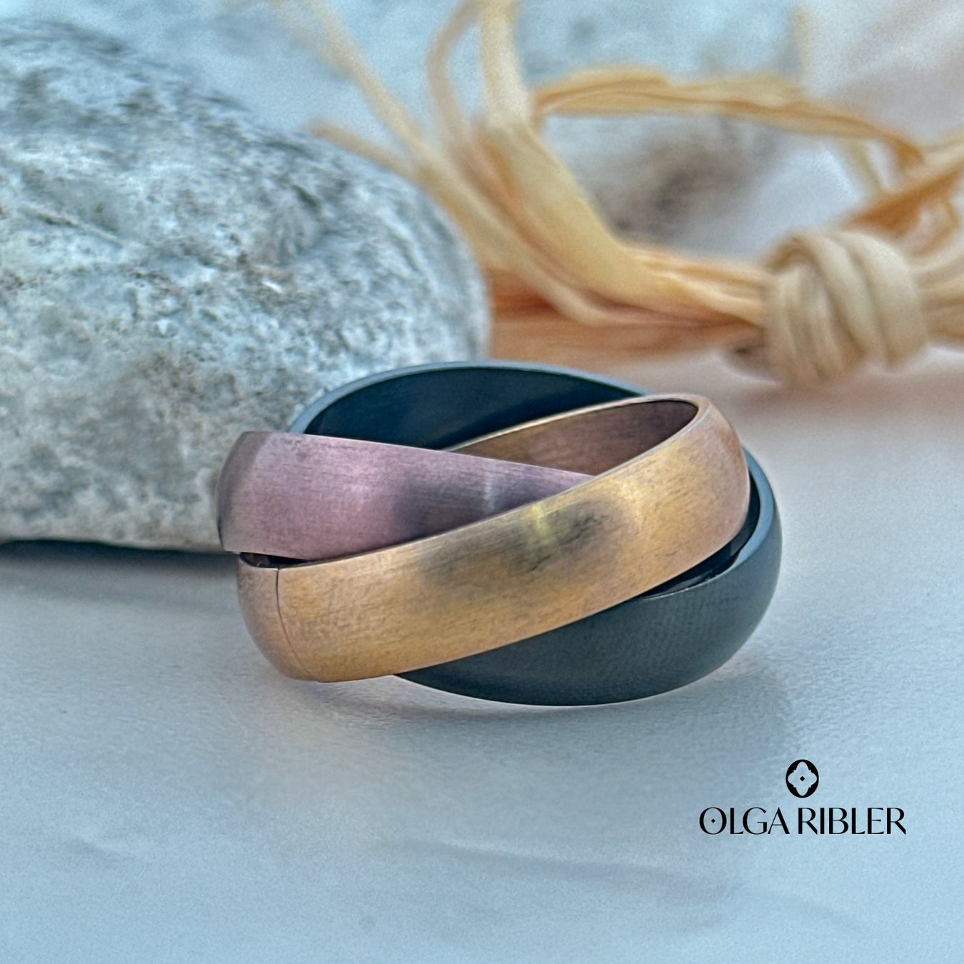 Olga Ribler Ringe: Edelstahl Trinity 10 mm  Ring 3farbig Grösse 60 – Neu (gemäss Beschreibung) aus Luzern von byolgaribleroutlet 6