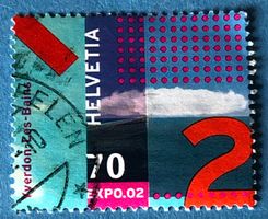 Nr.1044 GESTEMPELT Arteplage Yverdon-les-Bains 2002  