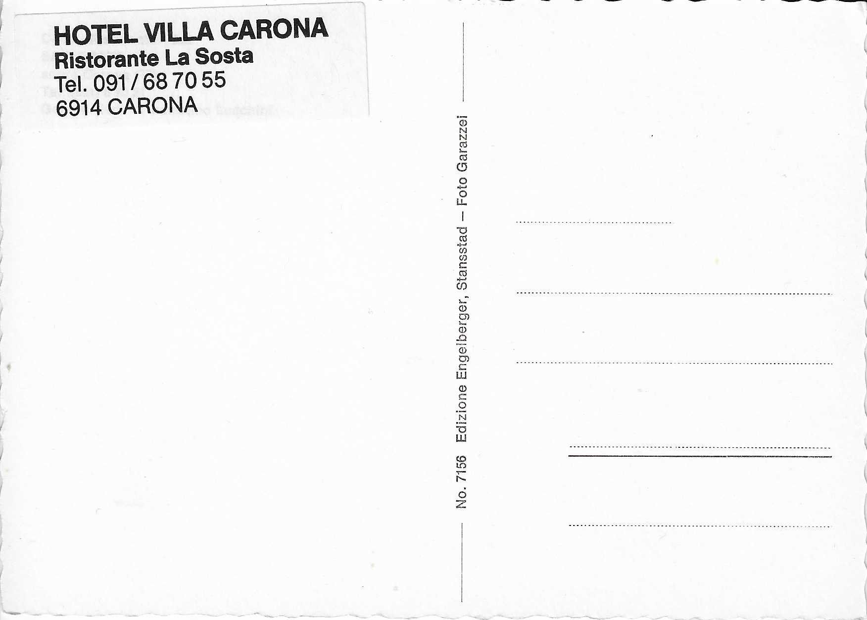 Cartoline postali: Carona TI – Nuovo (secondo la descrizione) da Rothrist venduto da Stranglehold 1
