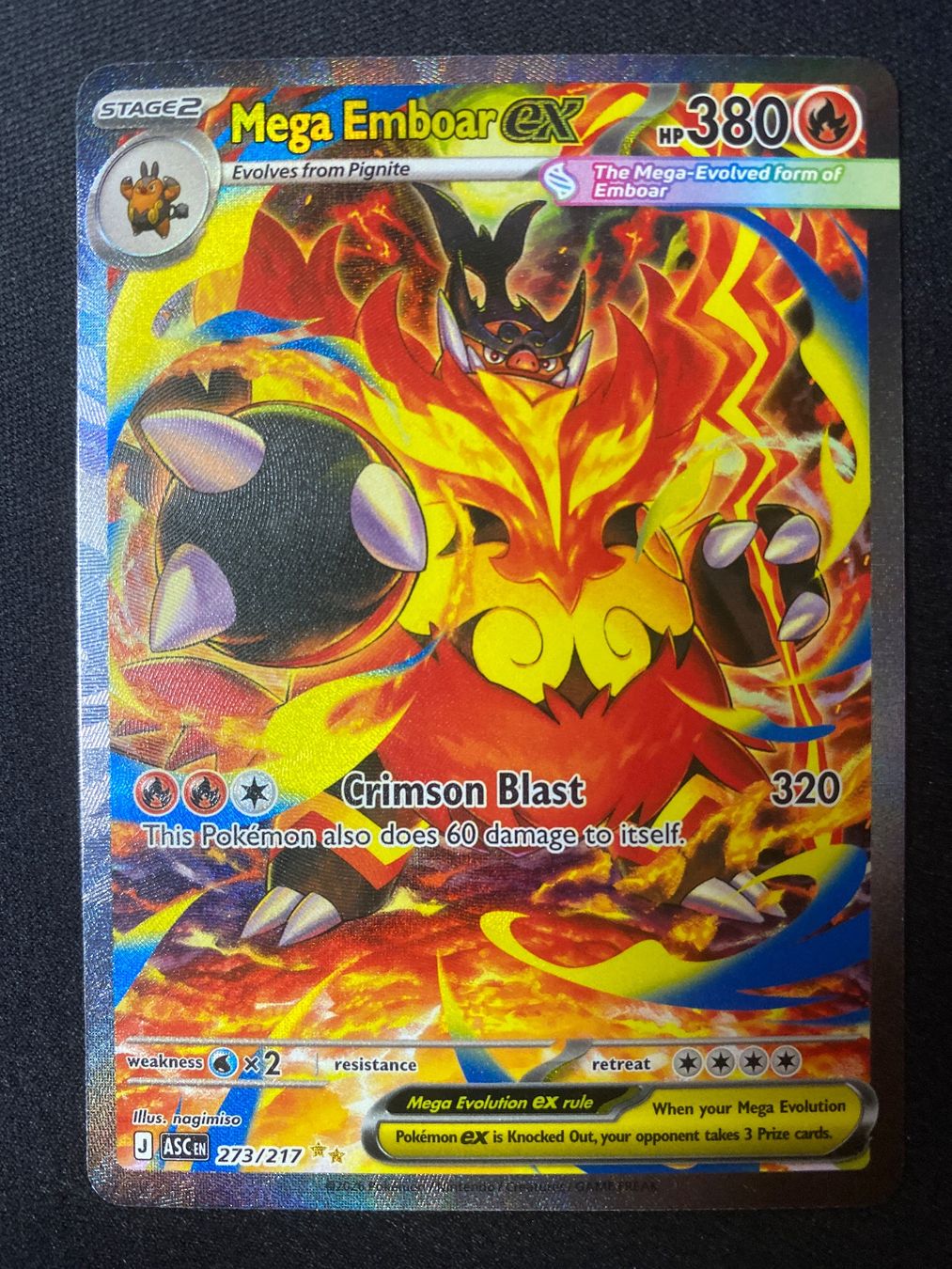 Mega Emboar ex 273 - Flambirex - SIR - Ascended Heroes - EN (Neu ...