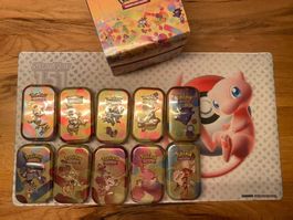 Mew 151: Mini Tin Display - 10 x OVP Sealed Tins - DE ab 1🔥