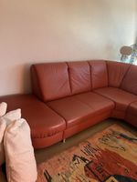 Ledersofa kaminrot