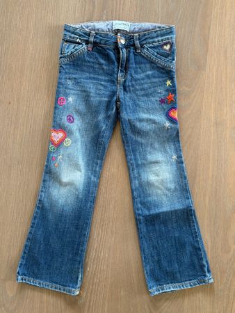 Süsse Mädchen Jeans von GAP mit Stickereien, Gr. 5 Jahre