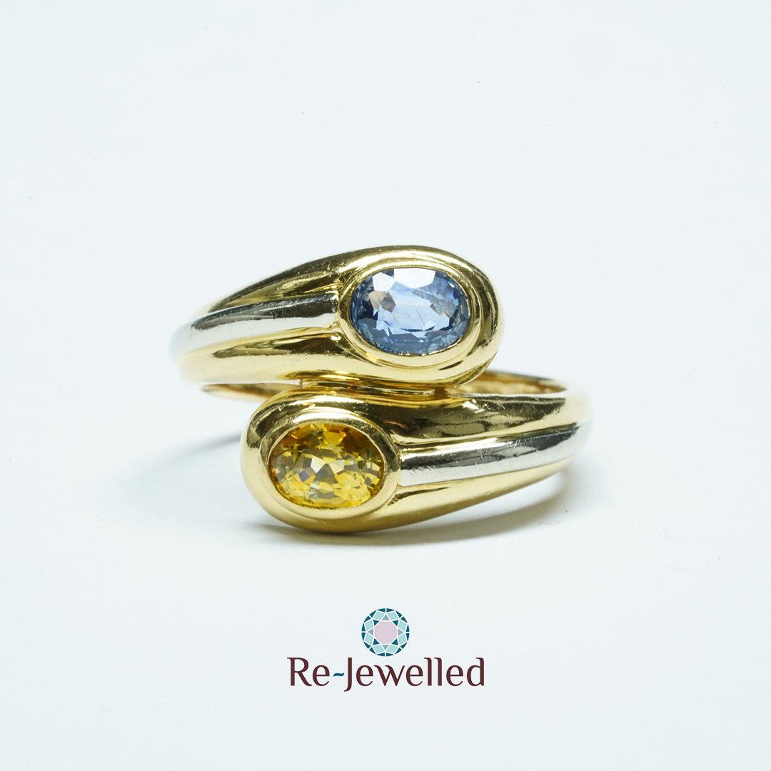 Anelli: Fingerring 18k Gelbgold mit Saphiren – Usato da Bülach venduto da Re-Jewelled 5