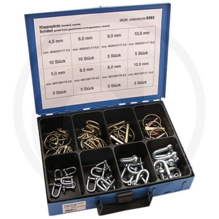 Fixman Klappsplinte Sortiment 50-tlg - Verzinkt 4,5-10mm