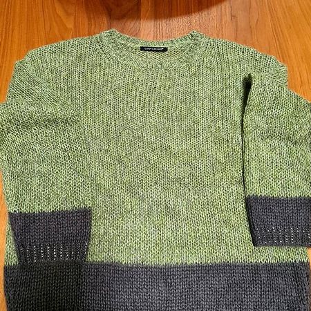 Pullover Oliv/anthrazit, Gr 38, L. Cerano + Spitzentop