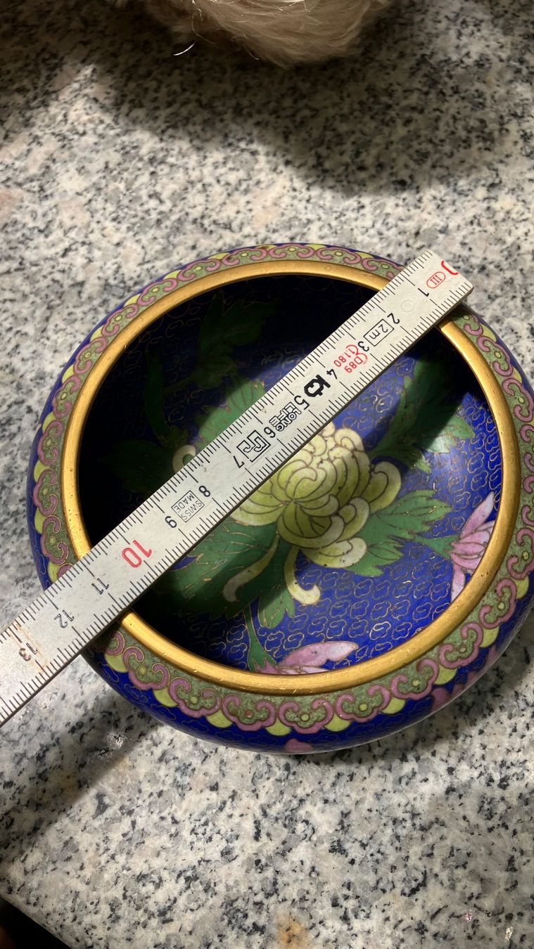 Piatti di portata: Vide poche émail cloisonné Email Plat – Usato da St-Cierges venduto da LeRegain 5