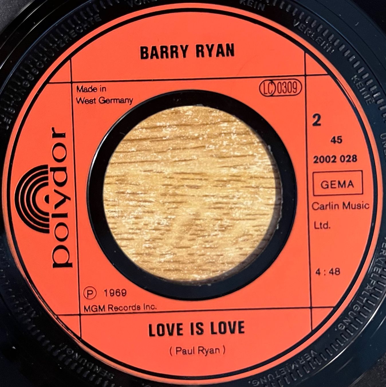 Vinyles: BARRY RYAN - ELOISE / LOVE IS LOVE – D'occasion à Bussigny par vinyl-pas-cher 3