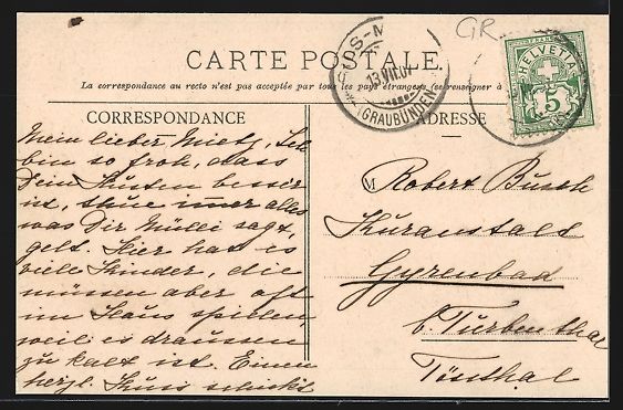 Cartoline postali: AK Sils, Kirche mit Piz della Margna – Usato da Berlin venduto da bartko-reher 1