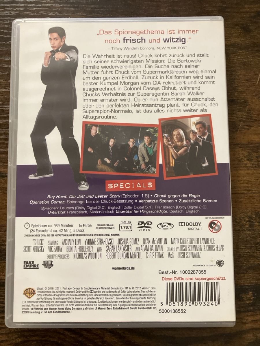 Tutti i DVDs: Chuck Staffel vier DVD – Usato da Glarus venduto da Jhuber78 1