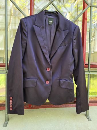 Kleidung: Esprit Satin-Blazer lila (36)