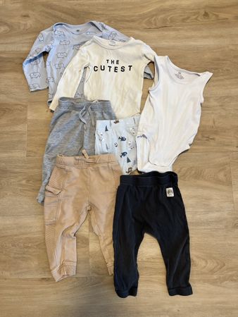 Kinder-Set, Größe 86, Bodys und Hosen 7 Teile