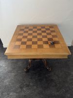 Schachtisch (mit Brandstelle), Handarbeit, Vintage Stil