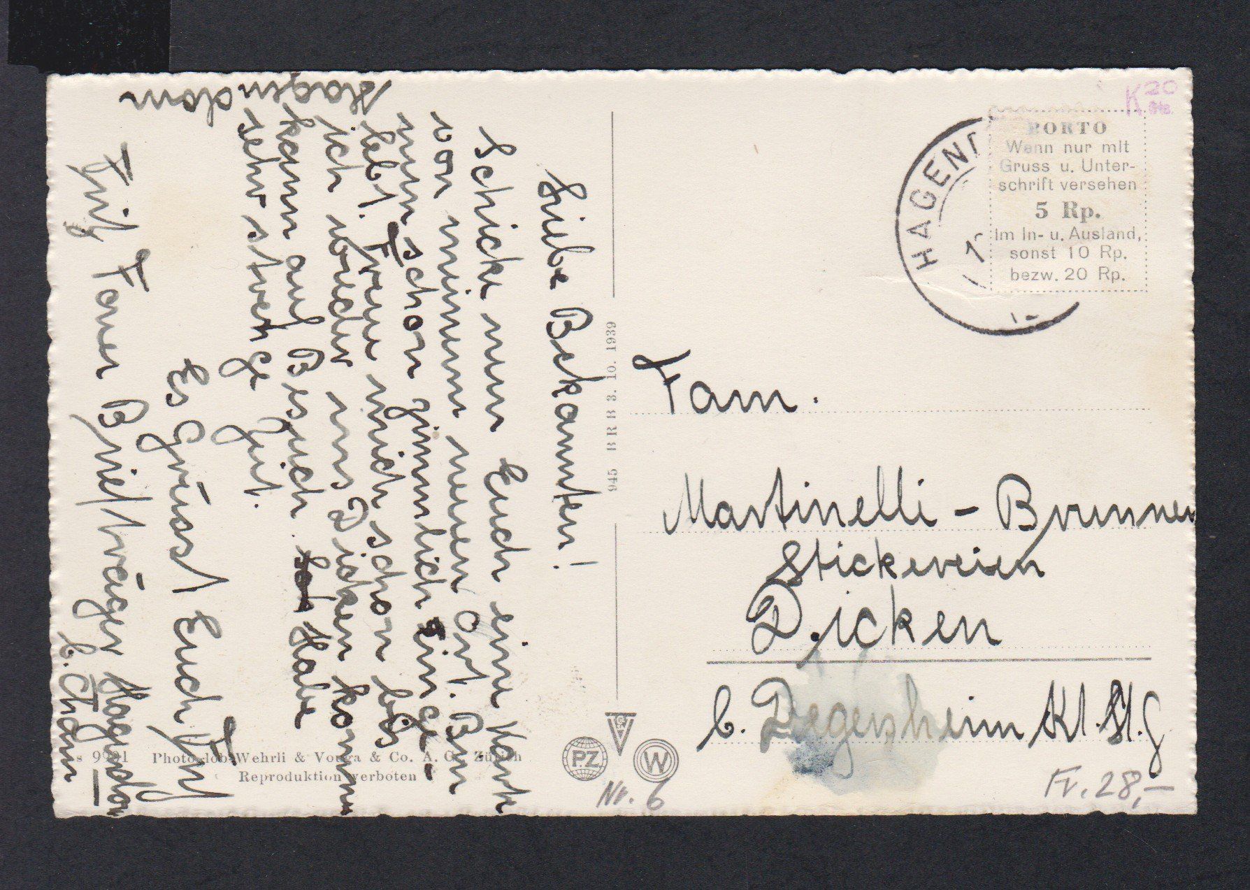 Cartoline postali: Cham  ZG   -   alte Ansichtskarte – Usato da Vitznau venduto da Ropaku 1