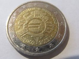 2 €uro Gedenkmünze  Deutschland  10 Jahre Euro