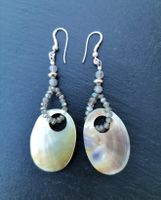 Boucles d'oreilles Labradorite et nacre