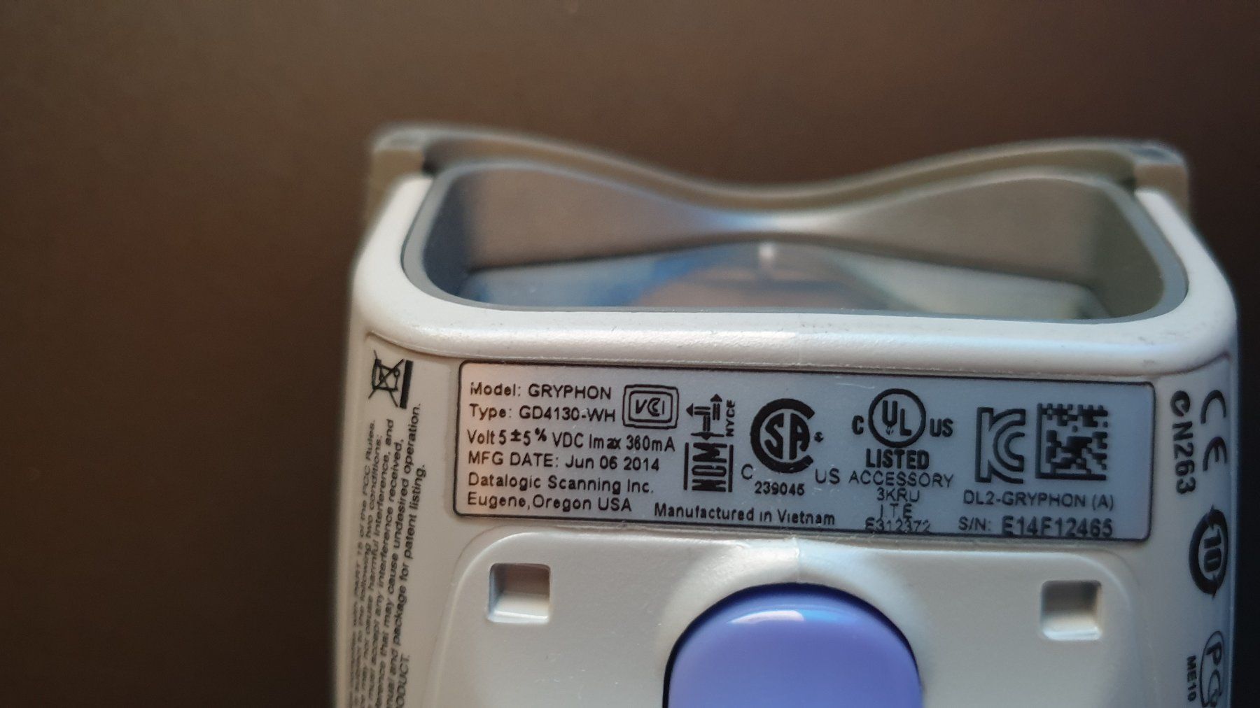 Scanner: Datalogic GRYPHON GD413-WH Barcodescanner – Usato da Stäfa venduto da Supertramp73 4