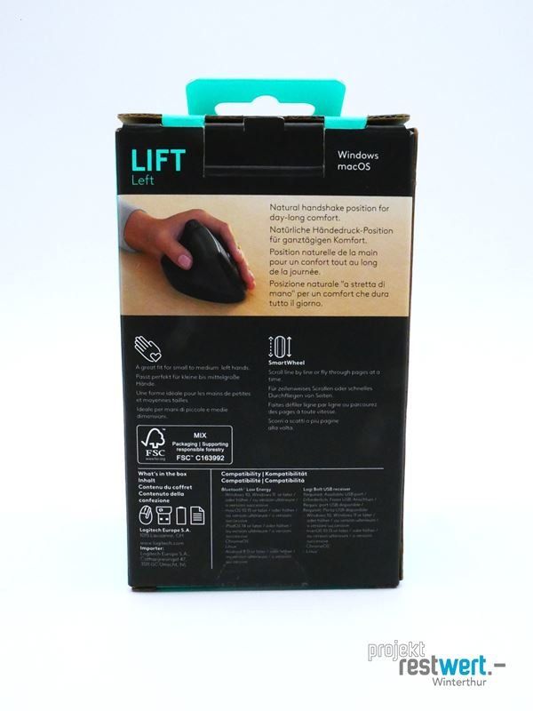 Logitech Mouse: LOGITECH Lift Left  Maus – Nuovo (secondo la descrizione) da Winterthur venduto da Restwert_Winterthur 7