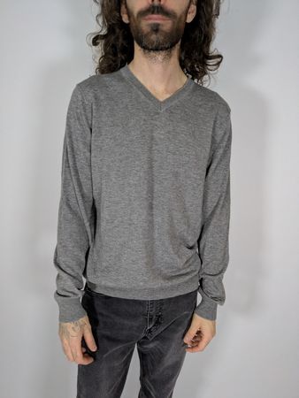 Vannucci Herrenpullover, Gr. S, Grau, Top Zustand 50% Wolle