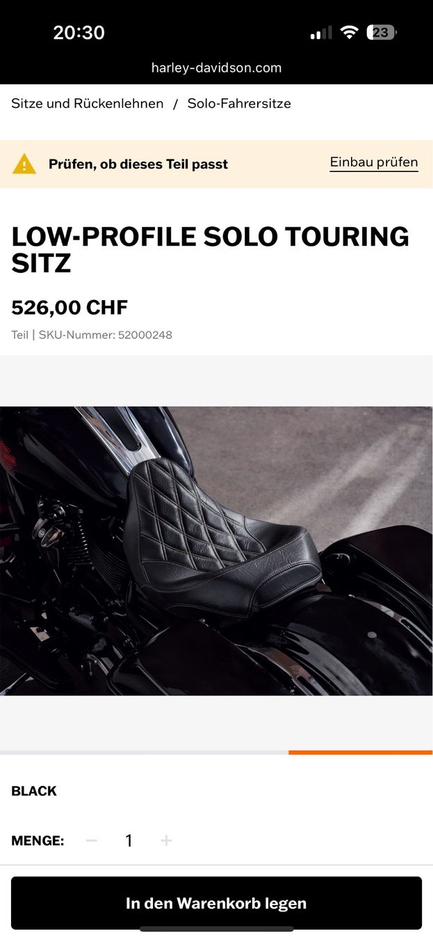Harley-Davidson Tutti i ricambio per moto: Harley Sitz Solo Diamond P52000248 – Usato da Sempach venduto da SwissRidy89 7