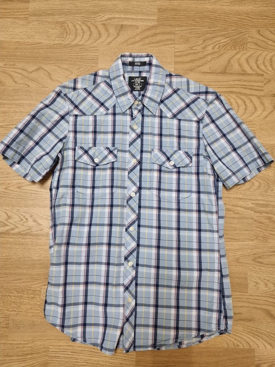 H&M Camicie: H&M Herren Hemd Grösse M, hellblau kariert – Nuovo (secondo la descrizione) da Kollbrunn venduto da Frma18