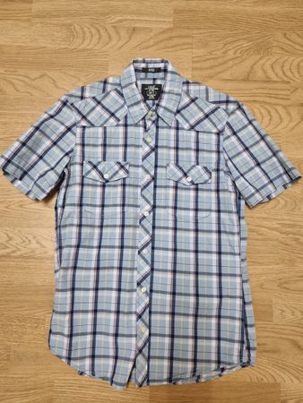 H&M Herren Hemd Grösse M, hellblau kariert