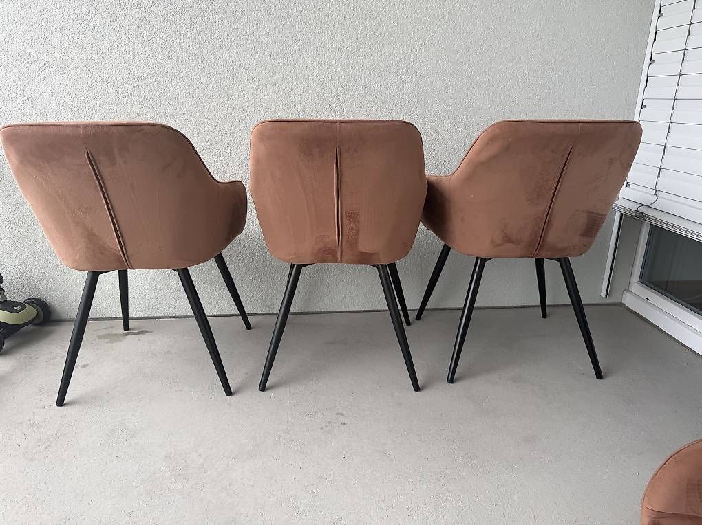 Stühle: Stuhl Marilyn braun/schwarz 5er set – Gebraucht aus Rothrist von G.F.1997 1