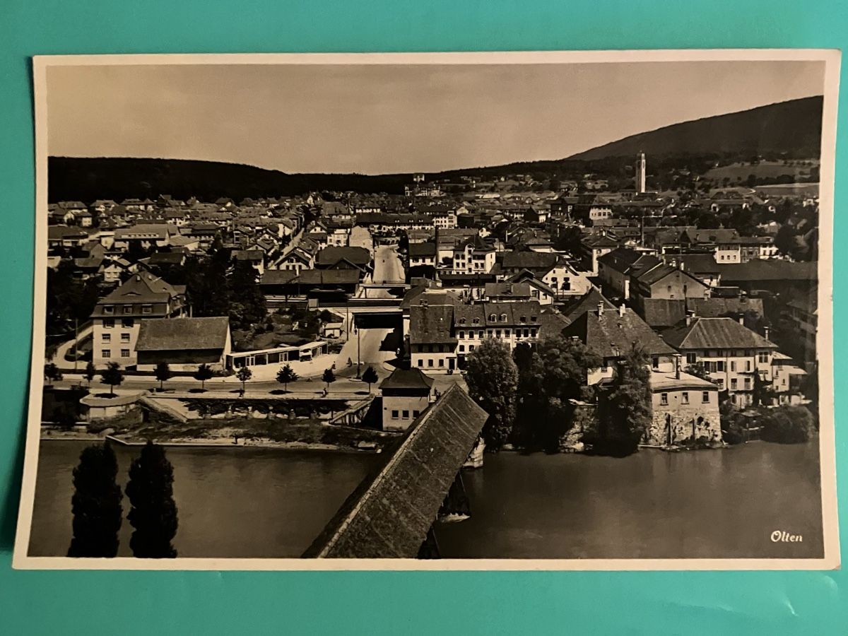 Ansichtskarten: Ansichtskarte Olten mit Brücke 1935 gebraucht – Gebraucht aus Bauma von Baumer71