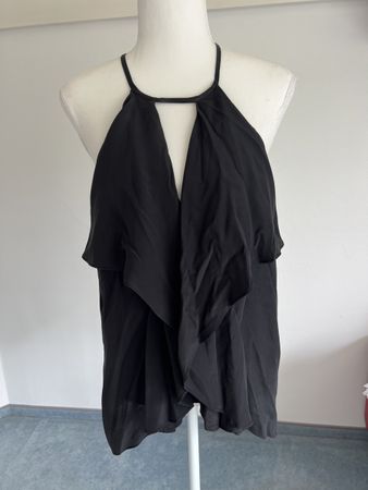 BCBG Max Azria Seidentop, Grösse M, Schwarz, Sommer