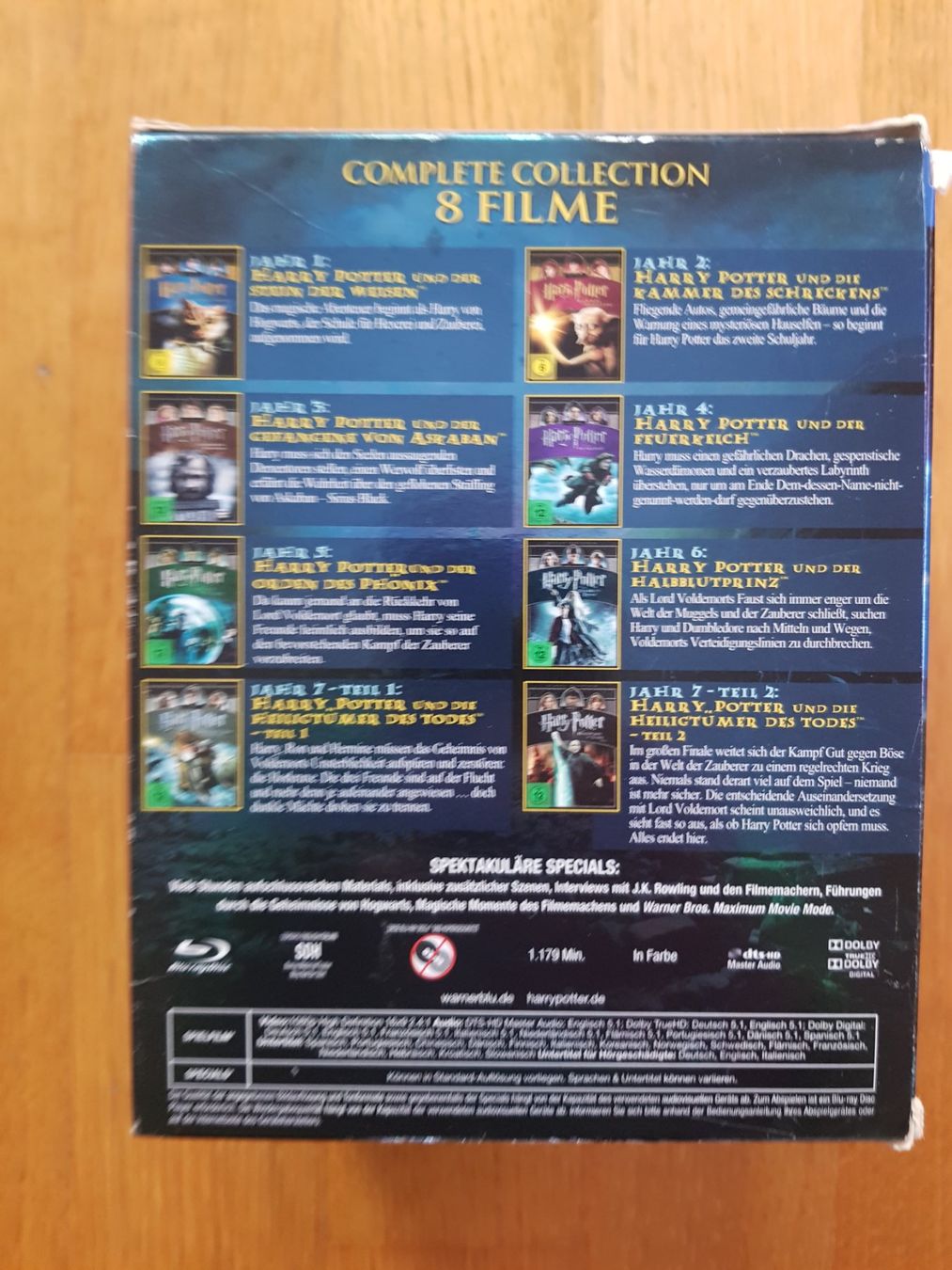 Tutti i DVDs: Blu-ray-Disc-Box Harry Potter – Nuovo (secondo la descrizione) da Thalwil venduto da SebastianH01 2