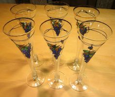 6 Champagner Gläser HAND MADE im Tiffany Stil  VERSAND!