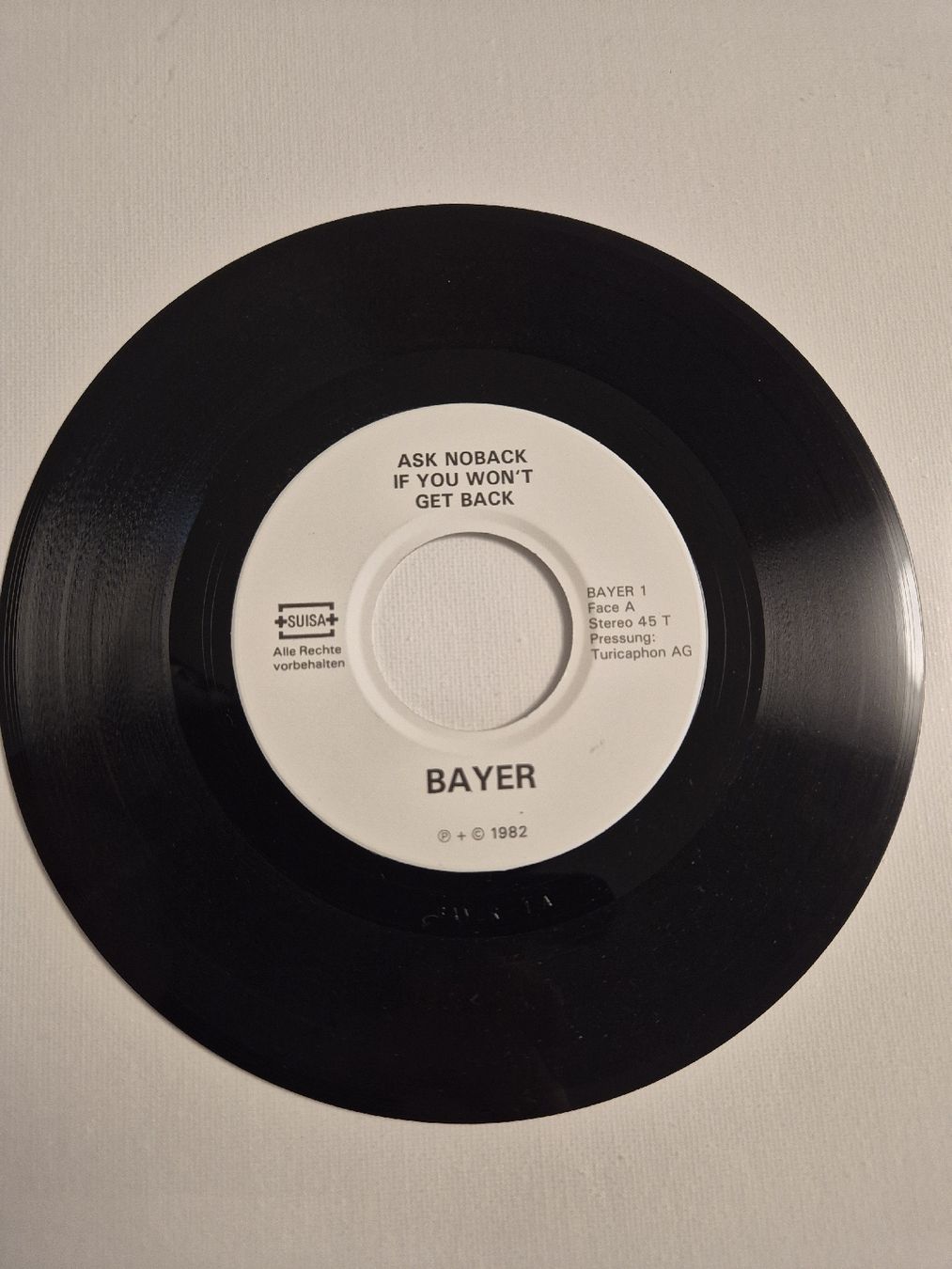 Dischi in vinile: Bayer -  Ask  No Back  if you want get Back - Single 7 , CH – Nuovo (secondo la descrizione) da Uster venduto da newwave0 5