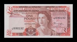 Gibraltar 1 Pound 20.11.1975 ungefalten