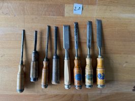 Stechbeitel 8 teilig Werkzeug Holzbearbeitung gebraucht