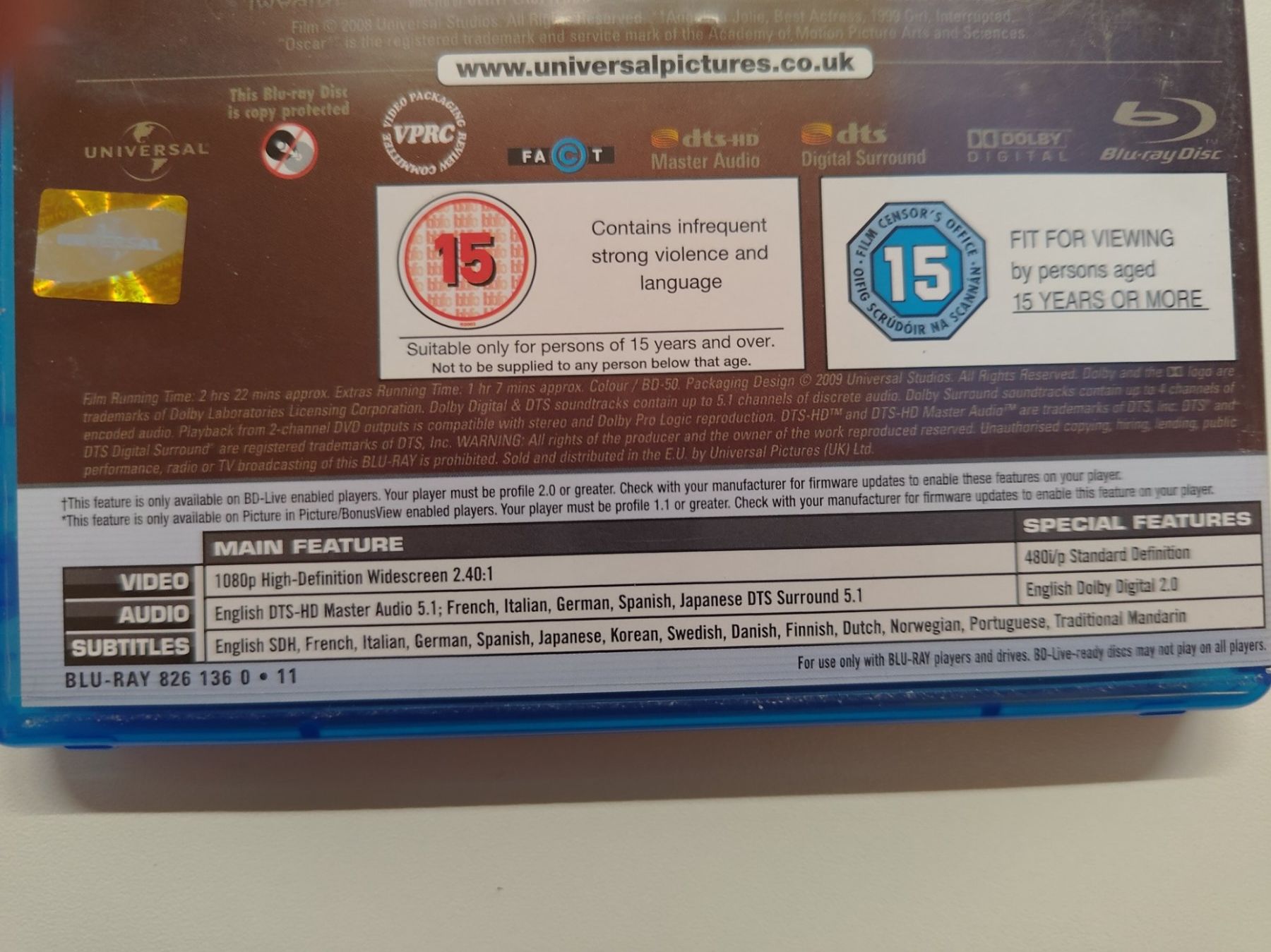 Tous les DVDs: Changeling - Der fremde Sohn – D'occasion à Liestal par Kratzilla 3