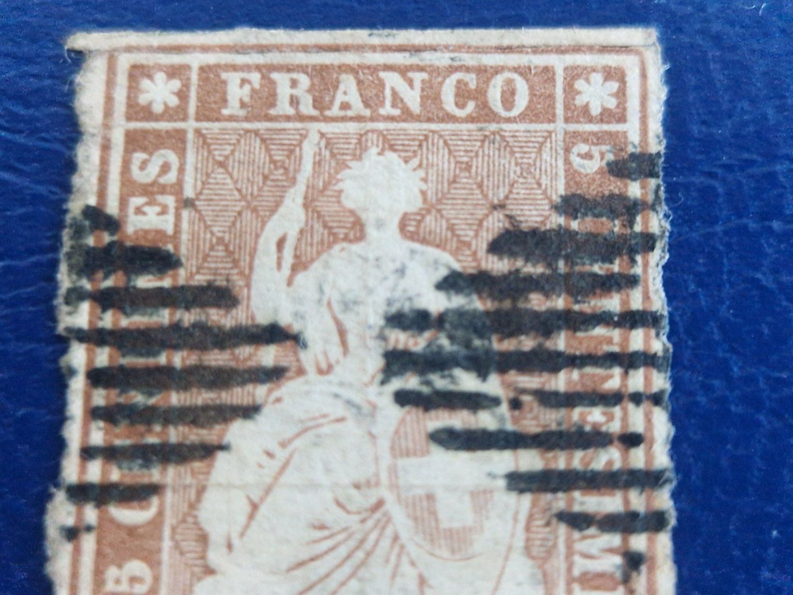 Tutti i francobolli: Strubel 22B, schönes Stück, ab 1.- – Usato da Burgdorf venduto da Glossy01 1