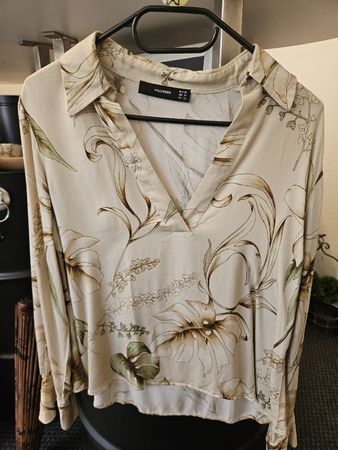 Hallhuber Damen Bluse floral Grösse 38 beige 