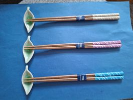 Made in Japan CHOPSTICKS and the chopstick rest set/Stäbchen