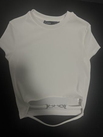 BERSHKA XS Weiss Top