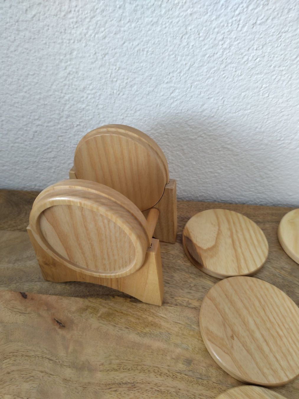 Sottobicchieri: 6x Glas-Untersetzer Holzfass Fässchen Set – Nuovo (secondo la descrizione) da Wangen SZ venduto da scherpa1 4