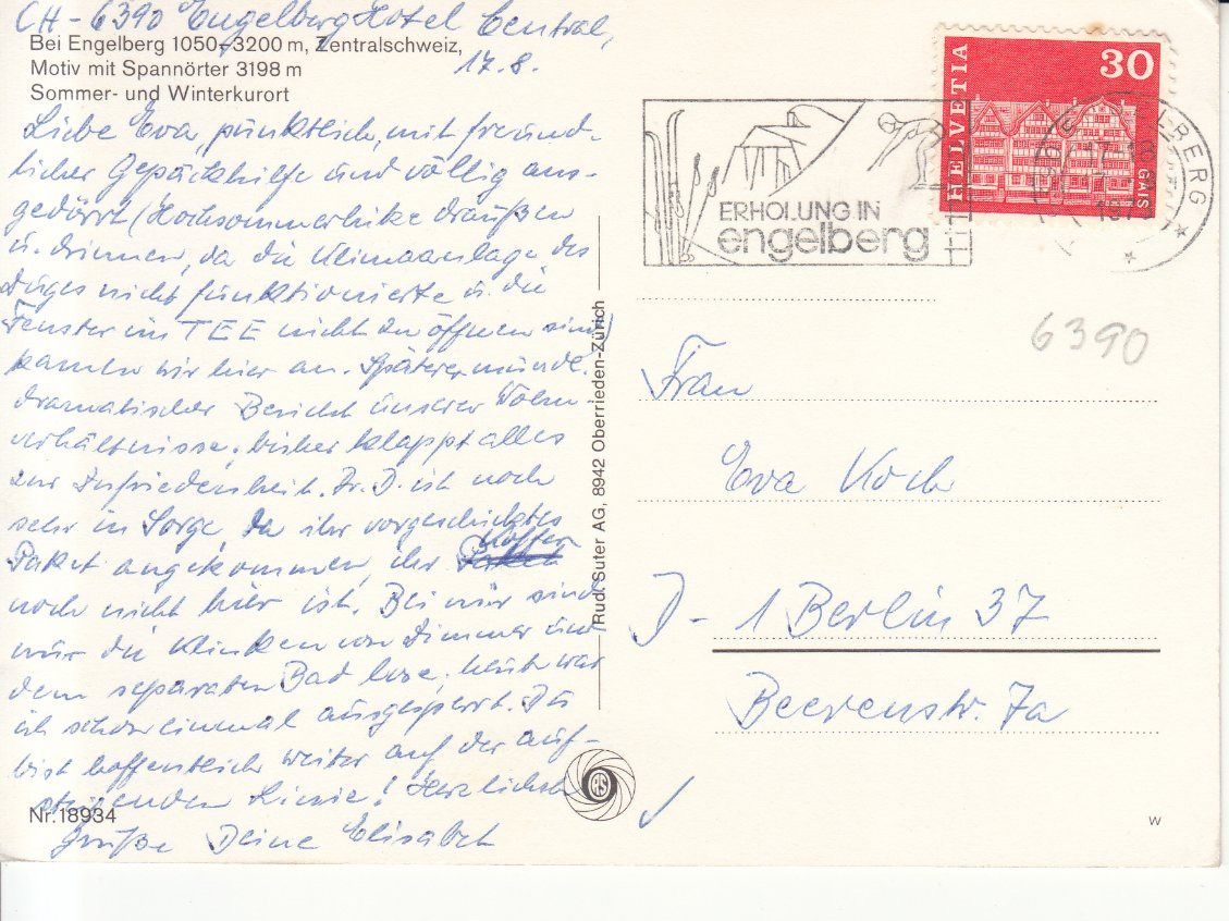 Ansichtskarten: Engelberg  1973 – Gebraucht aus Bürglen TG von StampGraf 1
