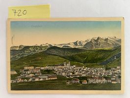 alte Ansichtskarte Einsiedeln Kloster und Berge, 1910