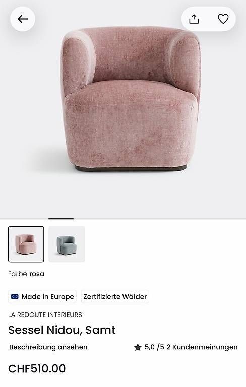Fauteuils: Sessel La Redoute – Neuf avec emballage d'origine à Muri b. Bern par DaliborkaD 2