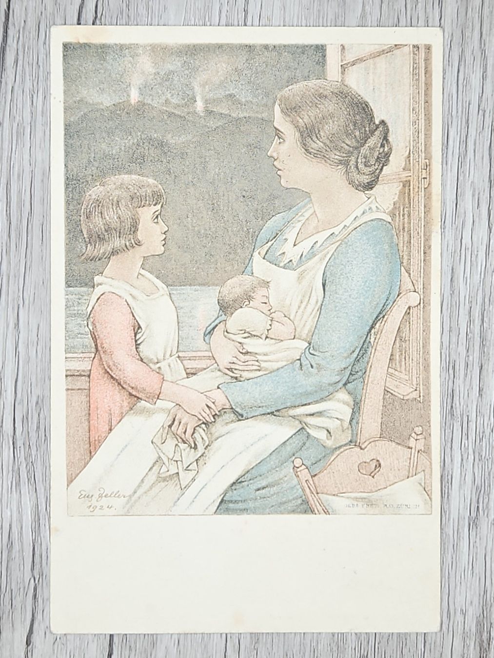 Tutti i francobolli: CL16 Carte Postale + Timbre Suisse 1924 – Usato da Cousset venduto da Patrick_Collections 1