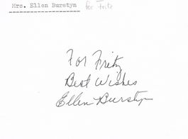Ellen Burstyn 1932- Autogramm signiert Karte 10x15cm